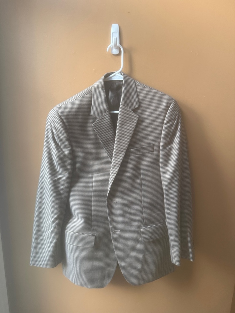 Michael Kors Men's Brown/Gray Houndstooth Sport Coat